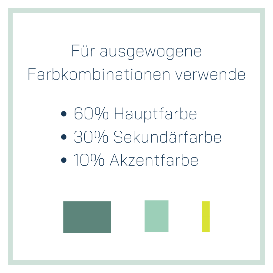 Die 60-30-10-Regel Farbenlehre von VAJUS Mediendesign