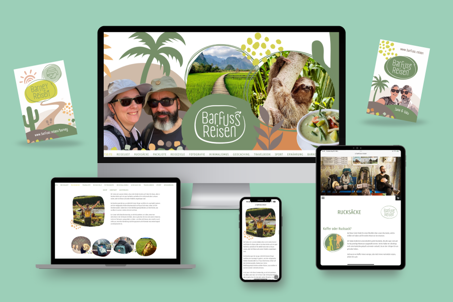 Webseitengestaltung für Reiseblog Website erstellen lassen von VAJUS Mediendesign Webdesign